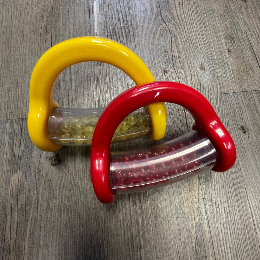 Red ,Yellow Lakeshore Learning bead Shaker, Pre-owned