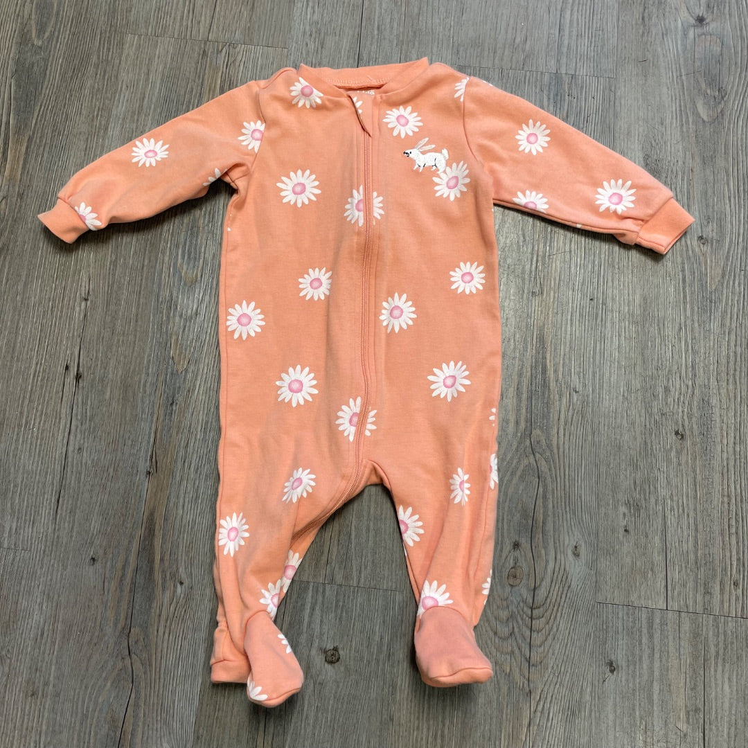 Coral Pekkle PJ Onesie, 6M