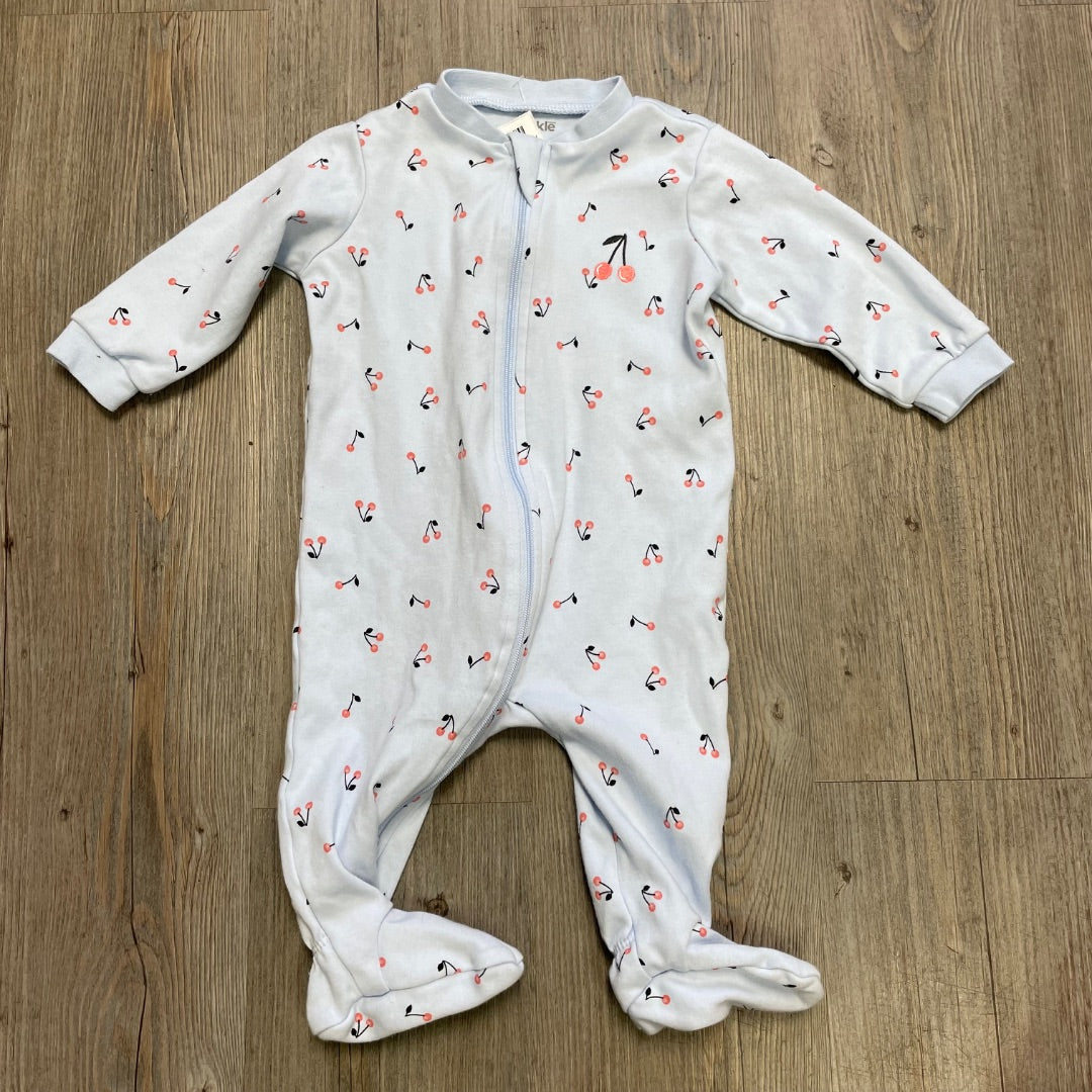 Blue Pekkle PJ Onesie, 6M