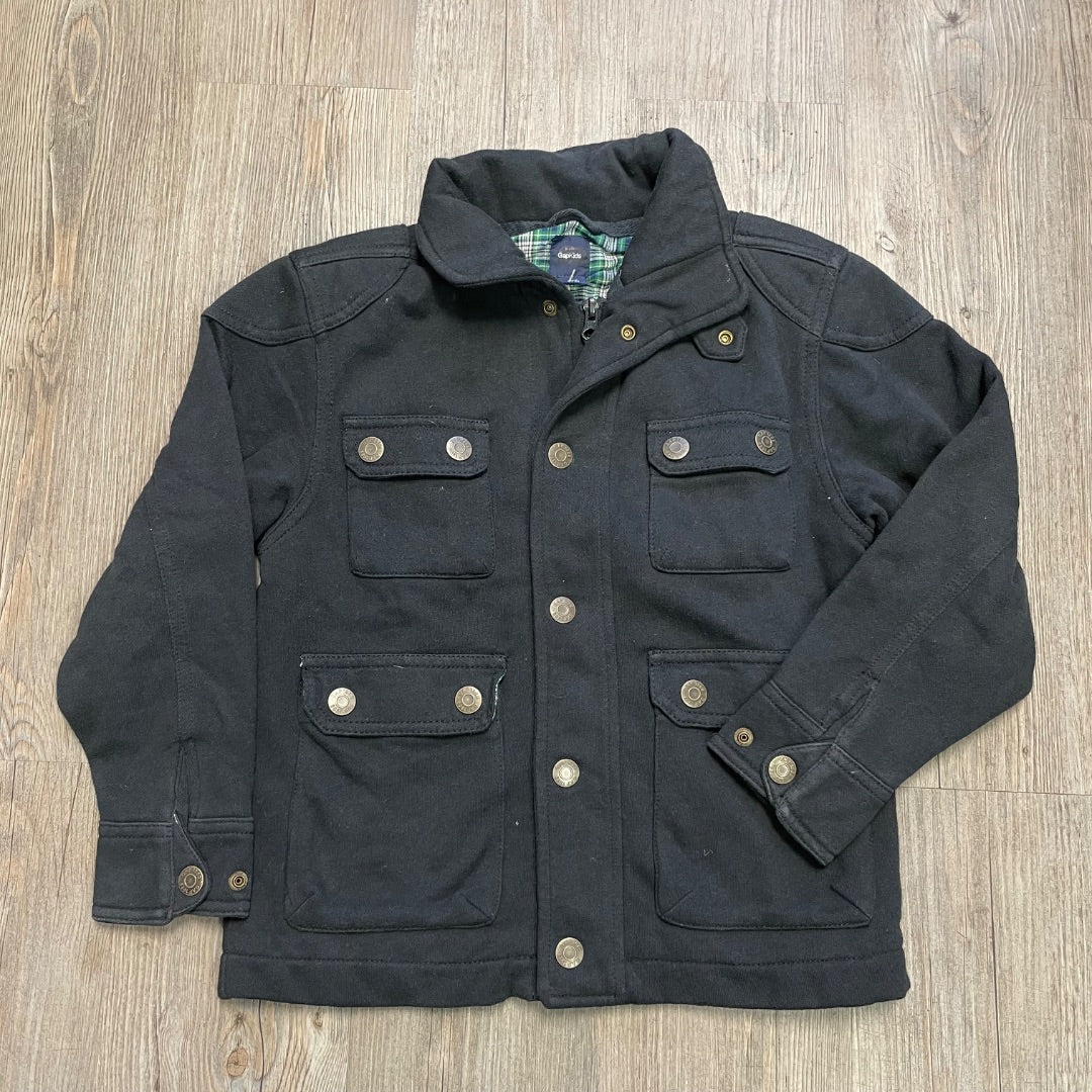 Black Gap Button Down Jacket, 6-7Y