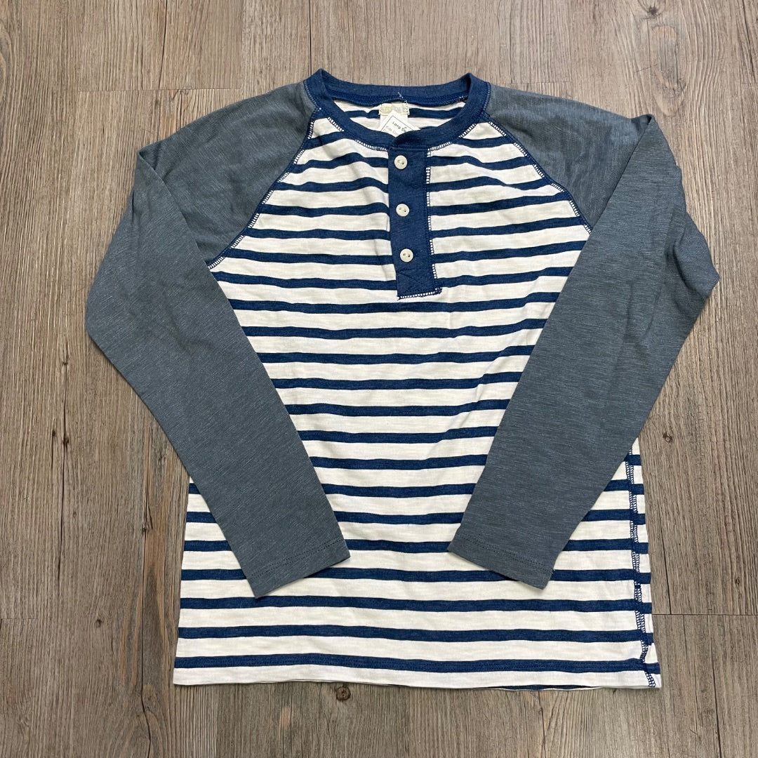 Blue Stripe Crewcuts Long Sleeve Tee, 10Y