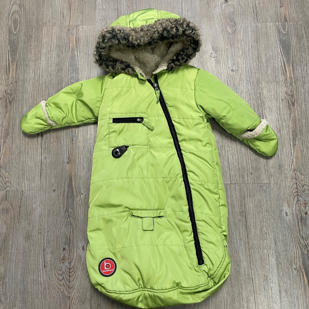 Lime Blue Banana Bunting Suit, 3-6M