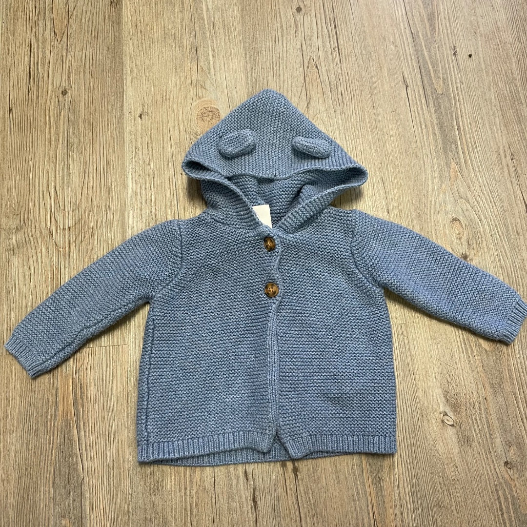 Blue Joe Fresh Hooded Knit Cardigan, 3-6M