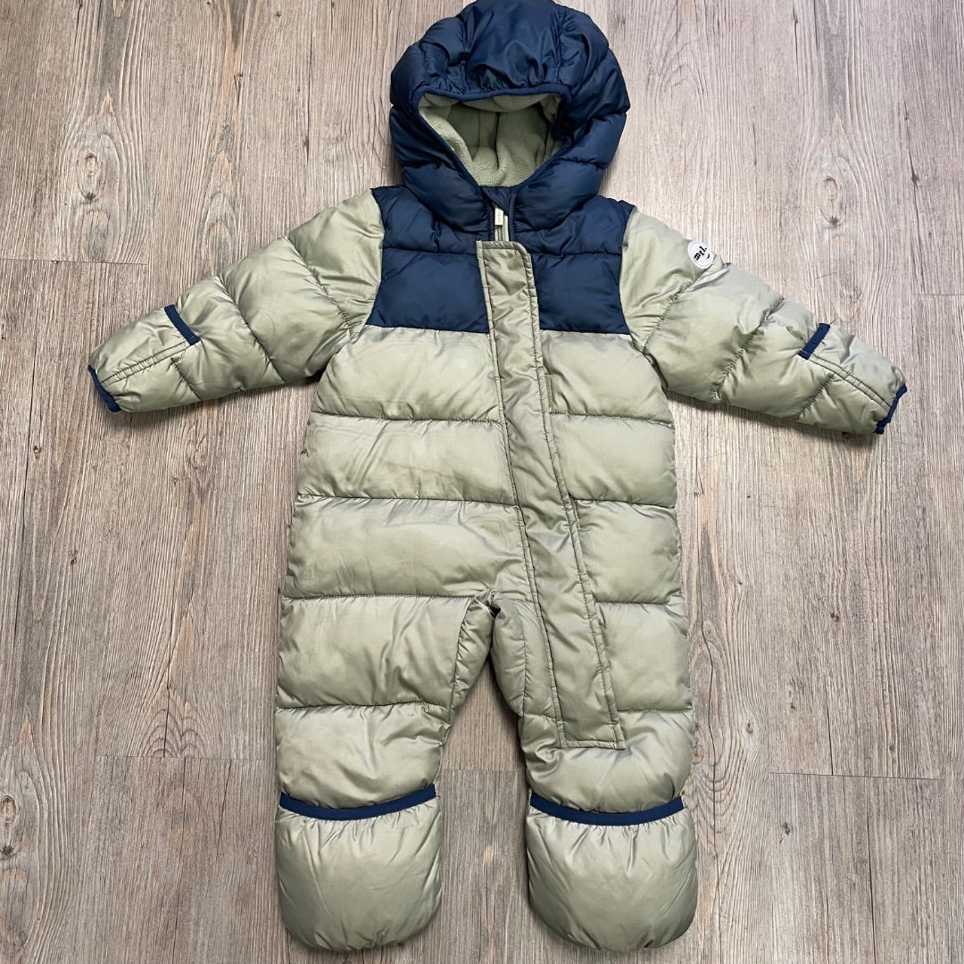 Olive Green Miles The Label Snow Suit, 12M