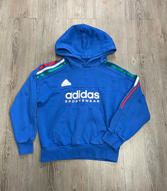 Blue Adidas Pullover Hoodie, 7-8Y