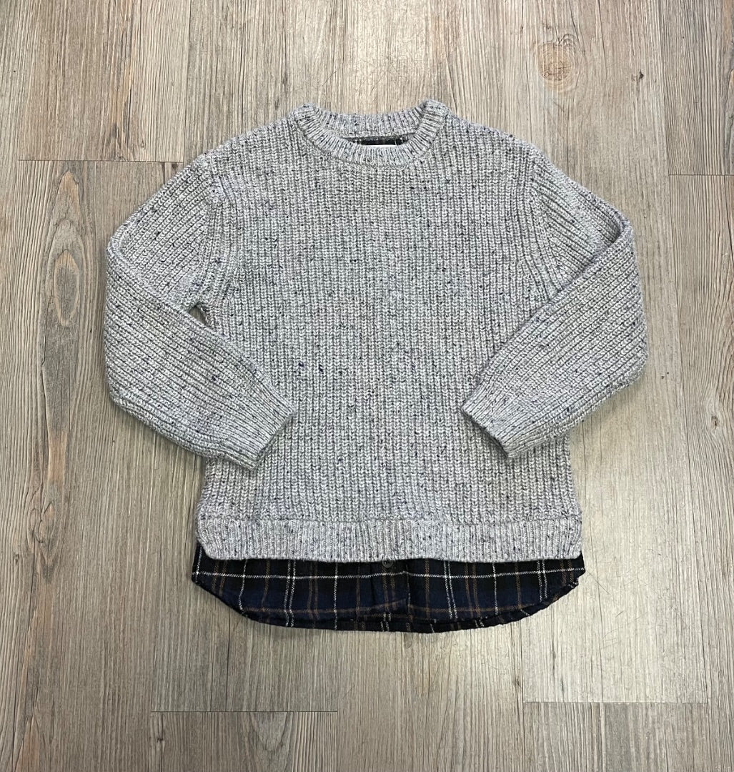 Grey Zara Knit Pullover Sweater, 6Y