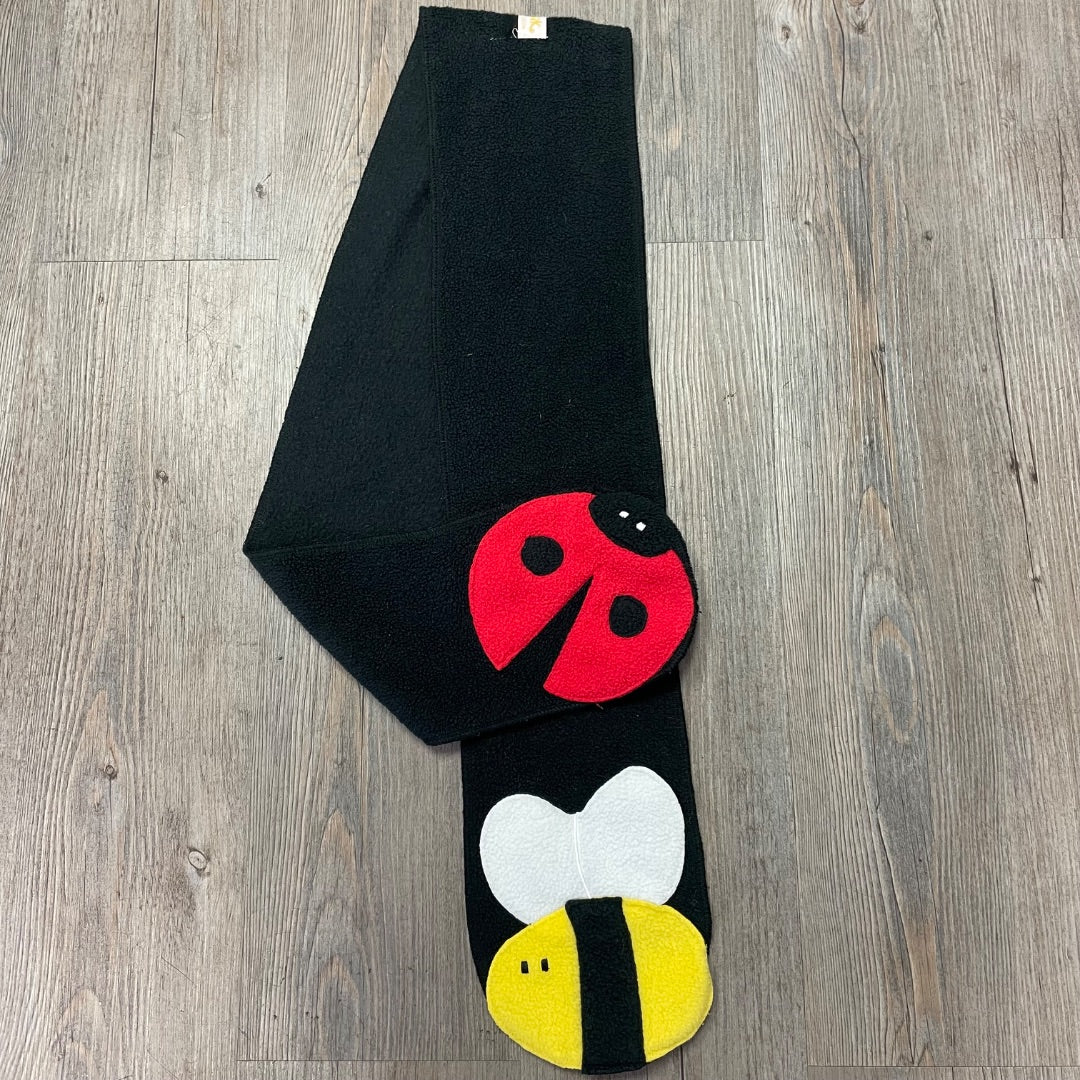 Lady Bug Bee pattern  Fleece Scarf, Pre-owned