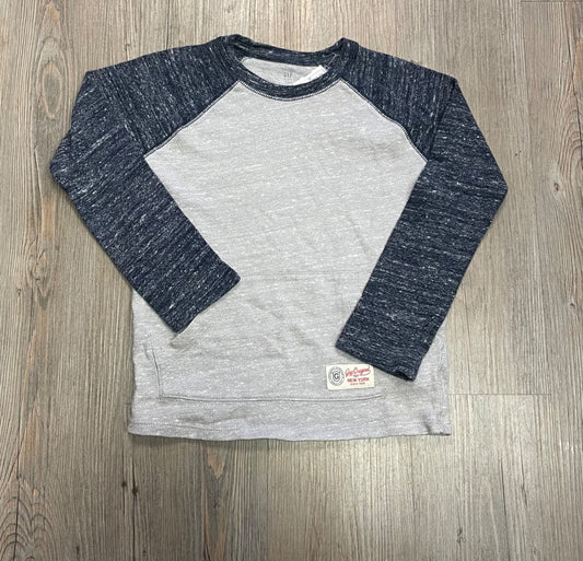 Navy Grey Gap Long Sleeve Top, 6-7Y