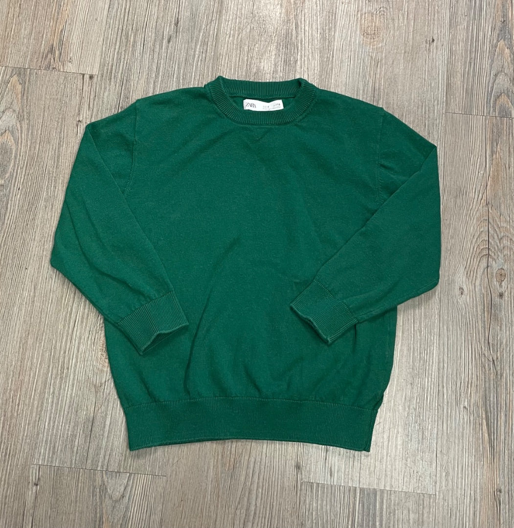 Green Zara Long Sleeve Knit Sweater, 6Y
