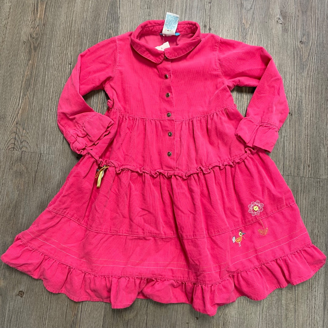 Pink Deux Par Deux Corduroy LS Dress, 5Y