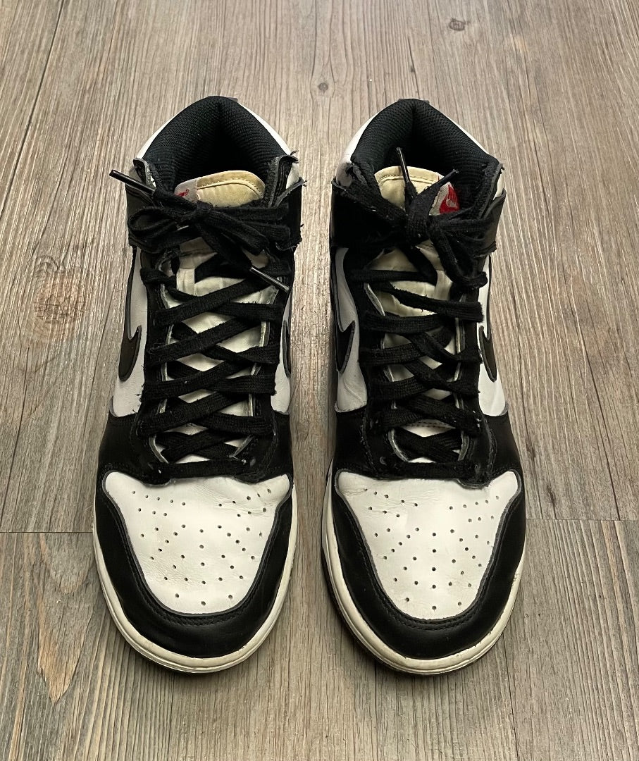 Black ,White Nike Hightop Basketball Shoes, 7.5Y