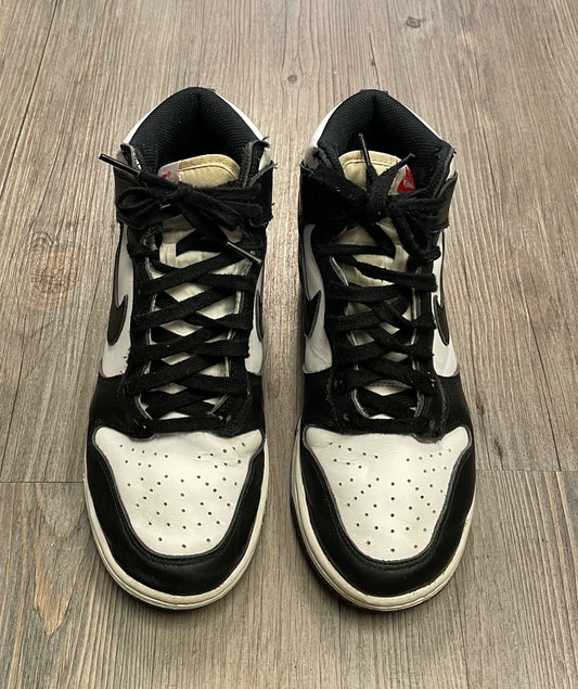 Black ,White Nike Hightop Basketball Shoes, 7.5Y