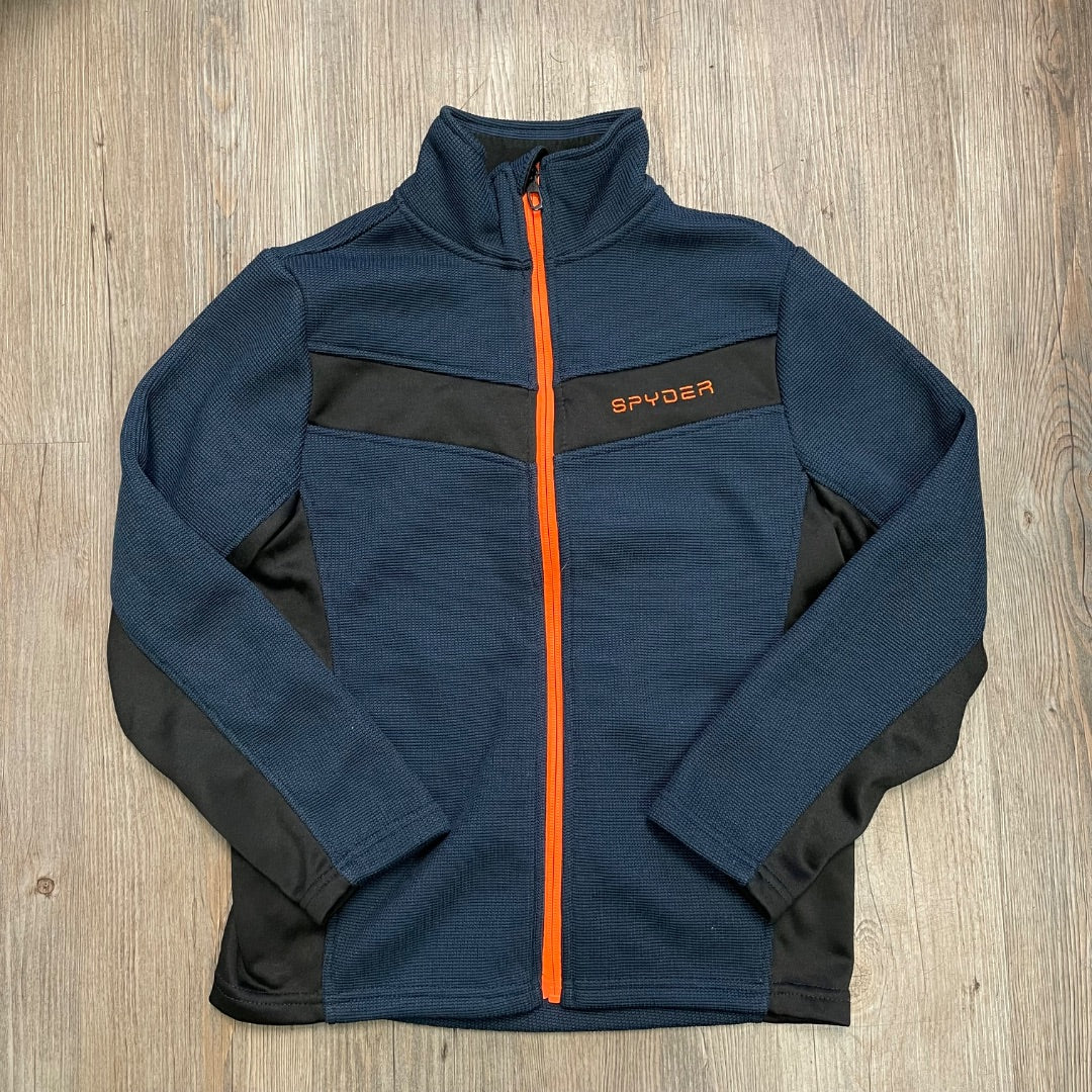 Navy Spyder Zip Fleecelined Jacket, 10-12Y