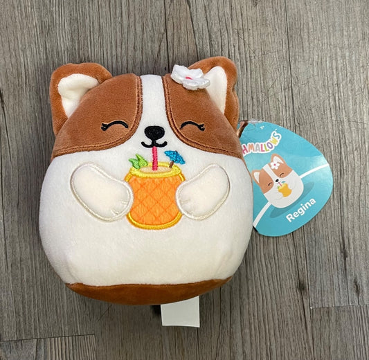 Brown/Cream Squish-A-Boo New Regina The Dog, 5 Inch