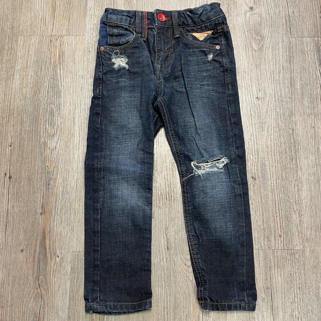 Blue Brown Zara Distressed Jeans, 6Y