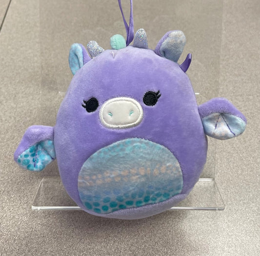 Purple Squishmallow Drow the Dragon, 5 inch