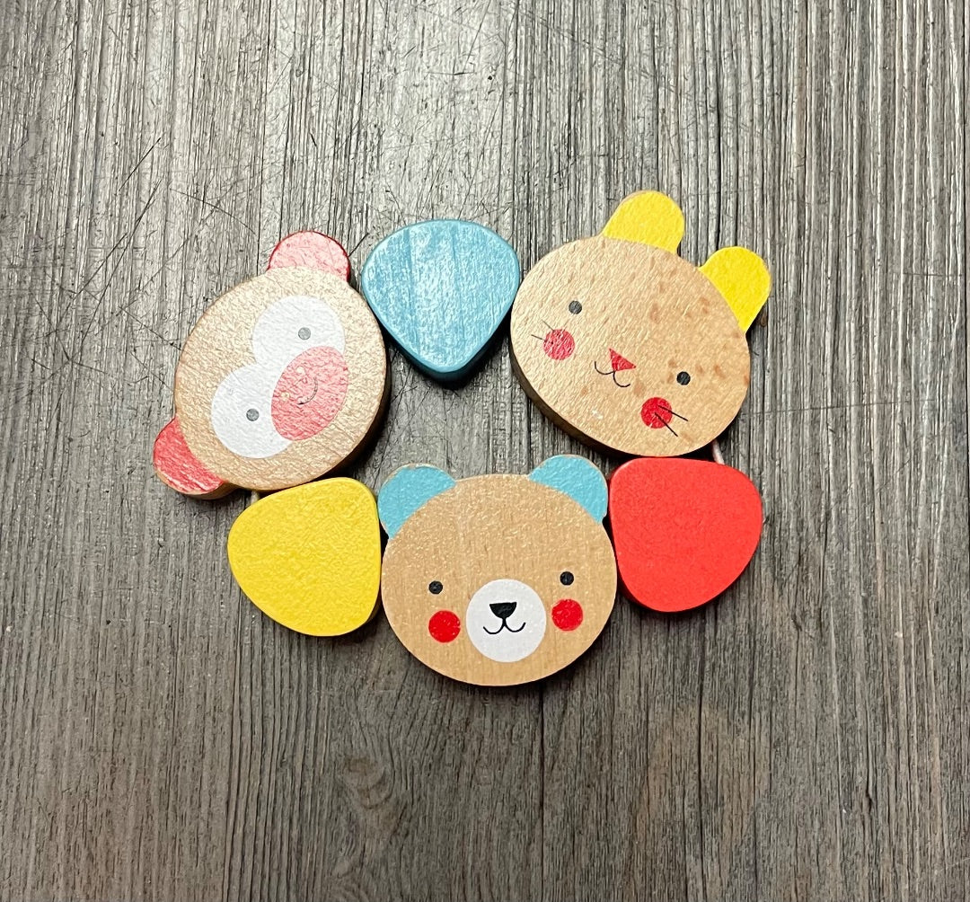 Multi Colour  Wooden Twist Toy