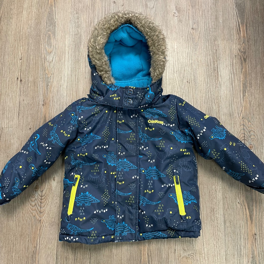 Dino Pattern Oshkosh Winter Jacket, 2Y