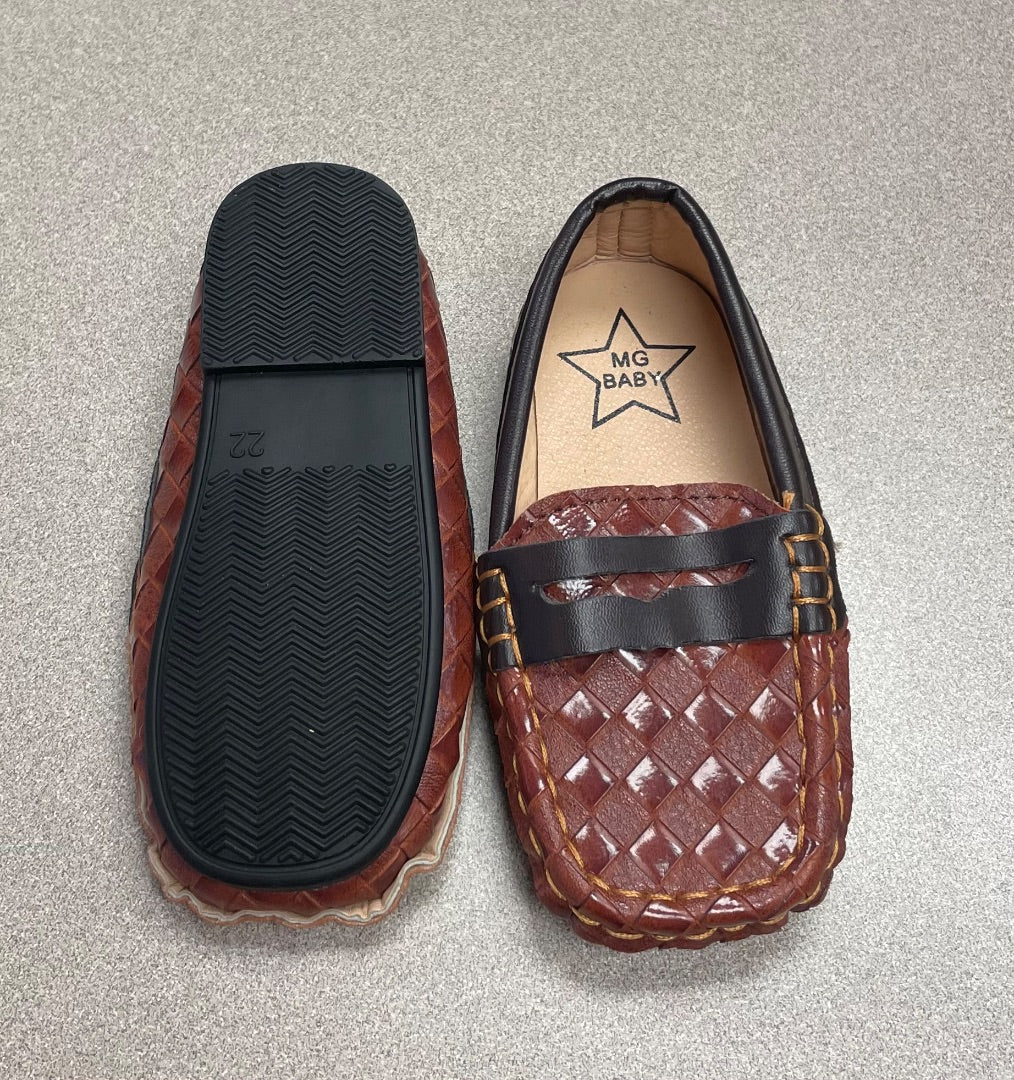 Brown MG Baby Baby BradedLoafer, 5-6T