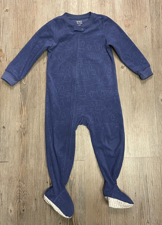 Blue Carters PJ Onesie, 2Y