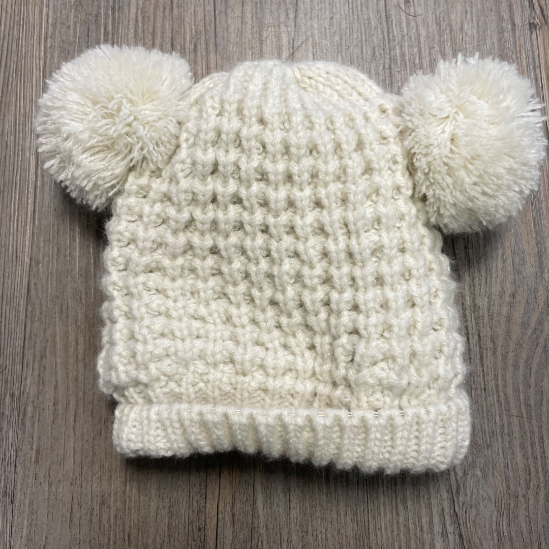 Ivory George Knit Pom Pom Hat, 0-24M