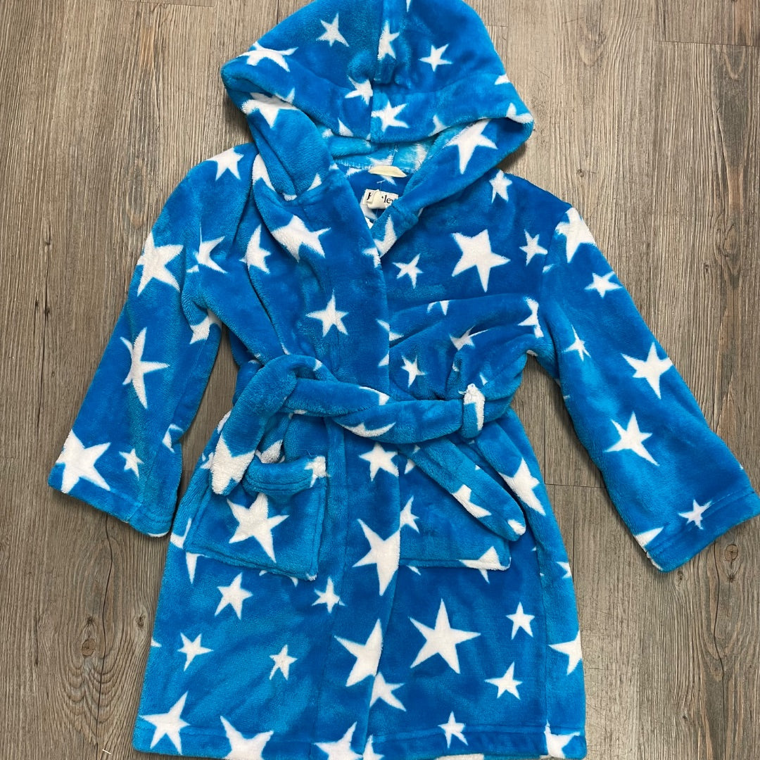 Star Pattern Hatley Fleece Robe 4-5Y