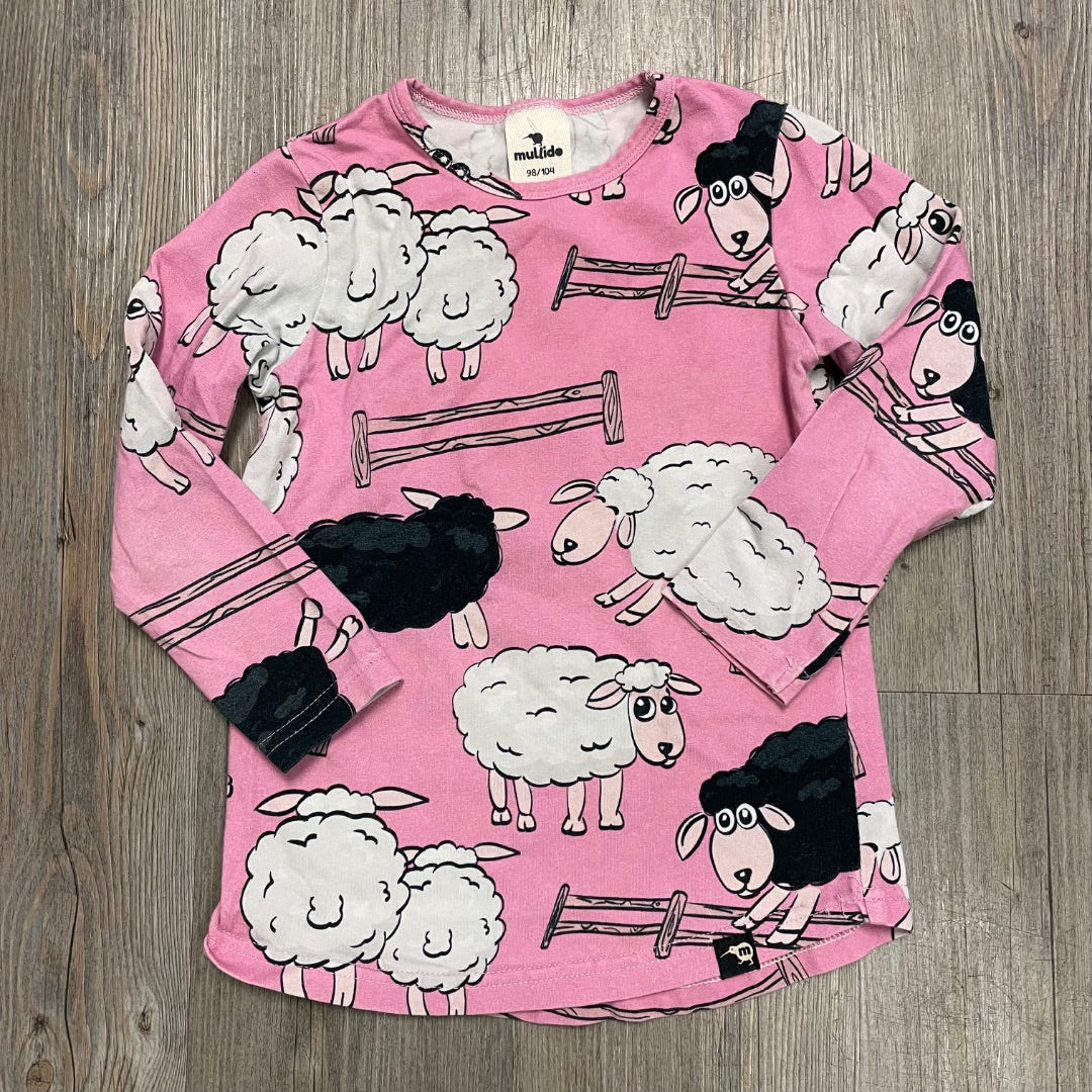 Pink Mullido Long Sleeve Top, 4Y