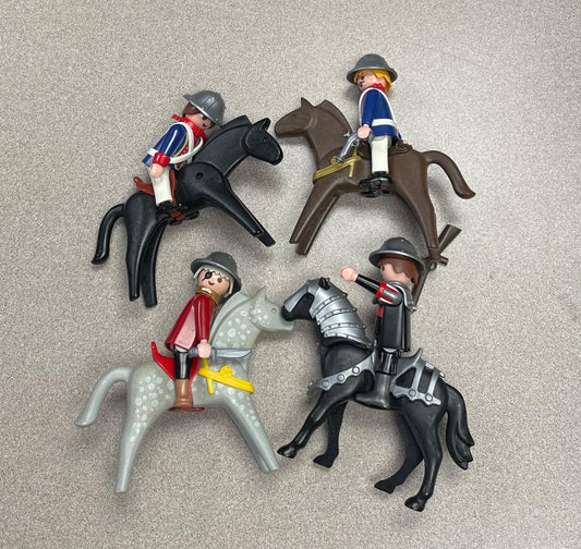 Playmobile 4 Horsemen with Weapons with Shields