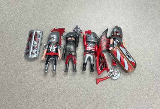red/grey/black Playmobile 4 Knights