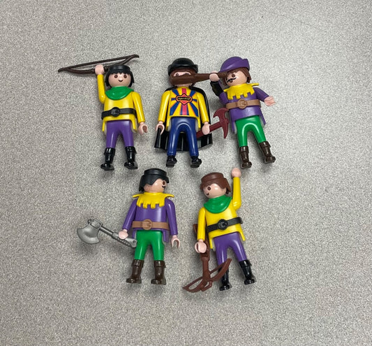 Yellow/Purple/Green Playmobile 5 Robin Hood Merry Men