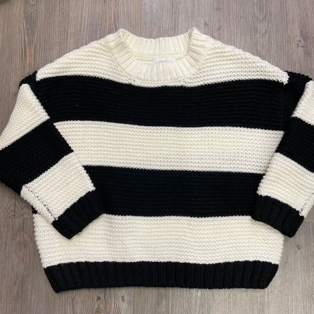 Black White Zara Knit Sweater, 9-10Y