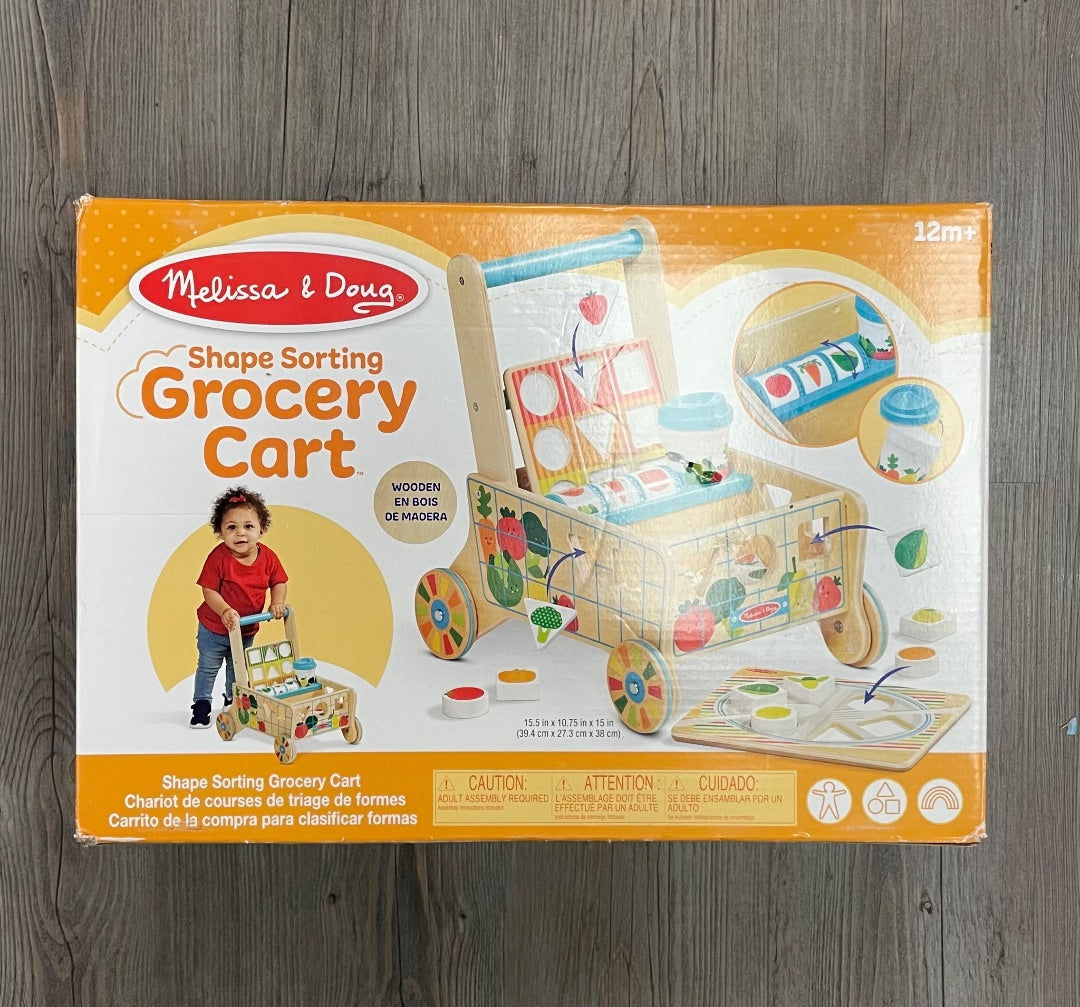 Multi M&D Shape Sorting Grocery Cart, 12M+
