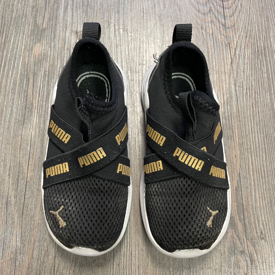 Black Puma Slip On Shoes, 9T