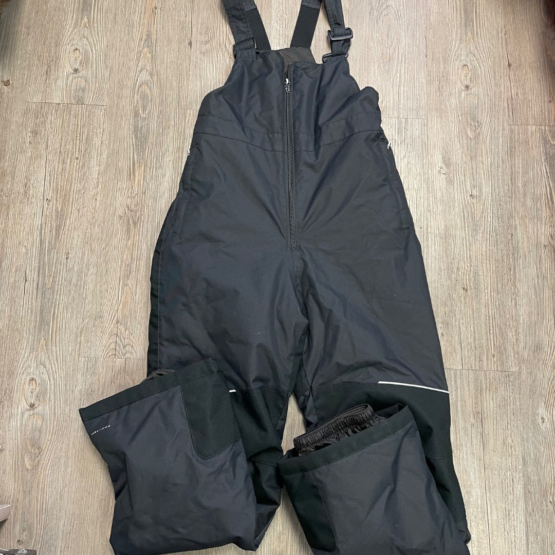 Black Columbia Bib Snow Pants, 14-16Y