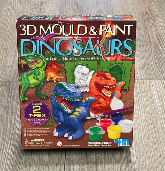 Multi Colour  3D Mould & Paint Dinosaurs, 3Y+