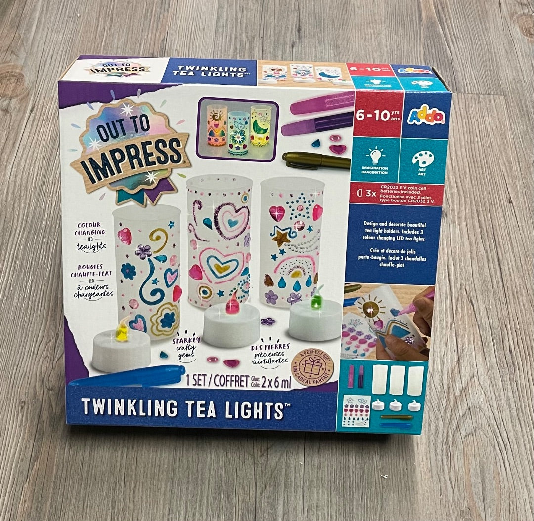 Multi Colour Galt Twinkling Tea Lights, 6-10Y