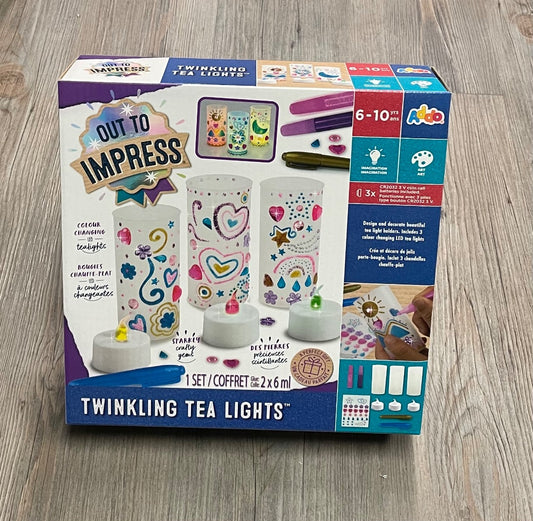 Multi Colour Galt Twinkling Tea Lights, 6-10Y