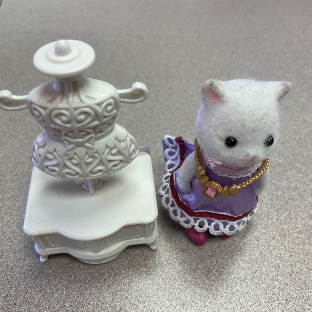 Multi Colour Calico Critters Alicia Cat with Dress Judy