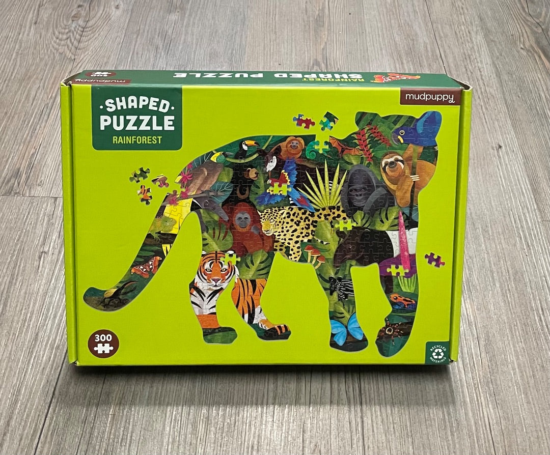 Multi Colour Mudpuppy Rainforest Shape Puzzle, 7Y+