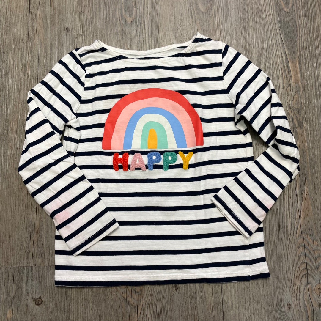 Rainbow Print Les Essentiels De Monoprix Long Sleeve Top, 8Y