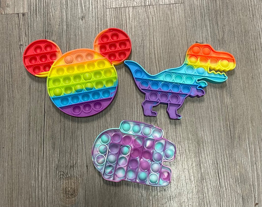 Multi Colour  Fidget Popper, 3 pcs