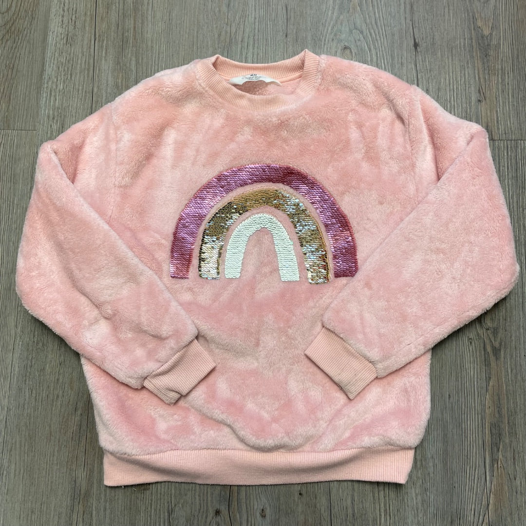 Pink H&M Fleece Pullover Sweater, 6-8Y
