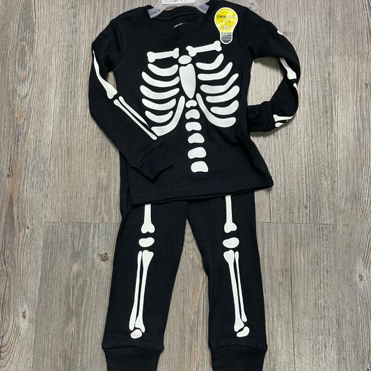 Black Childrens Place Skeleton PJ's, 12-18M
