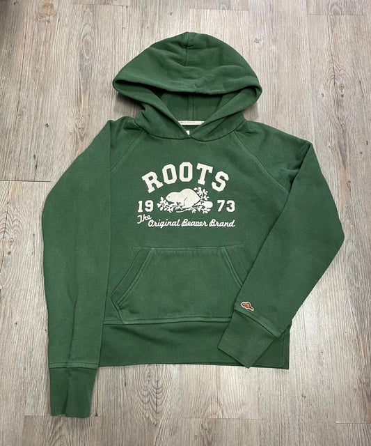 Green Roots Pullover Hoodie, Small Ladies