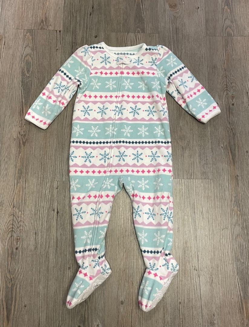 Multi Colour Carters Fleece Pj Onesie, 18M