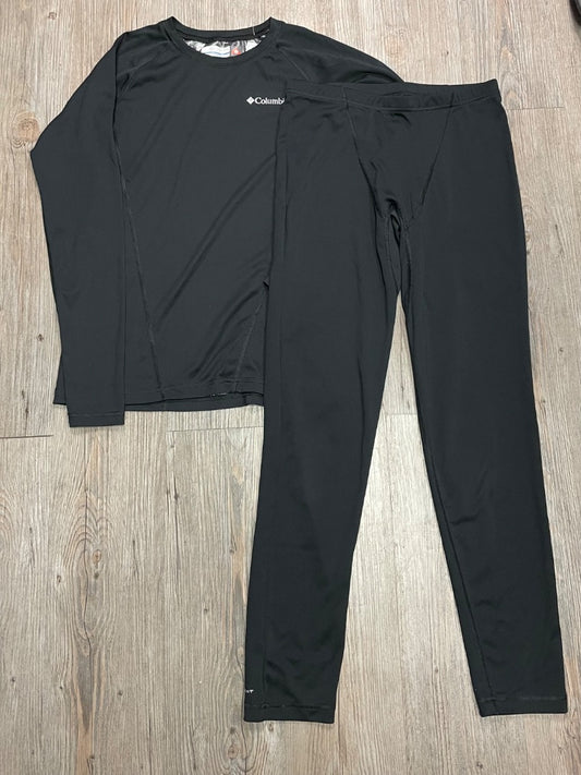Black Columbia Base Layer Set, 14-16Y