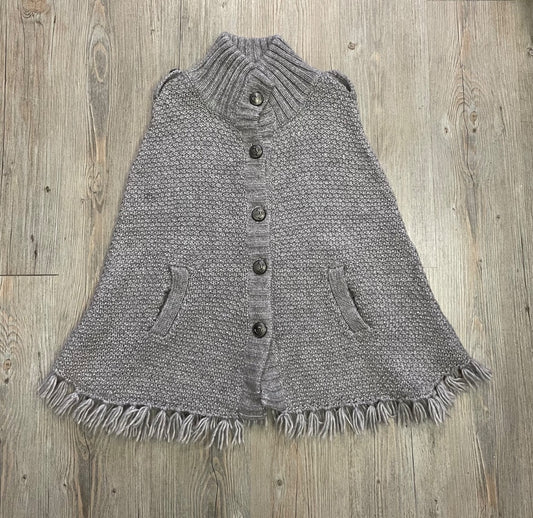 Grey Appaman Knit Poncho, 6Y