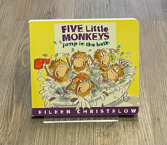 Multi Colour  Five Little Monkeys Jump In The Bath, Boardbook