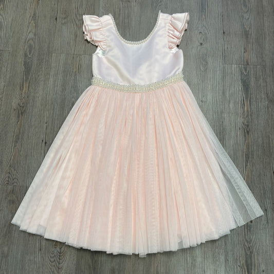 Pink Couture Princess Satin Tulle Dress, 7Y