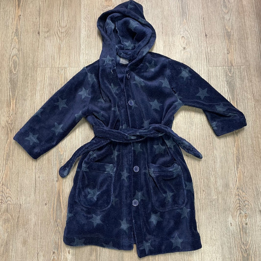 Navy  Fleece Robe, 4-6Y